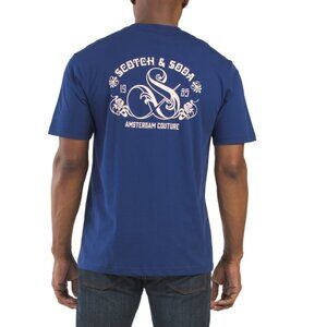 SCOTCH & SODA Navy Relaxed Fit Short Sleeve Logo Tee
